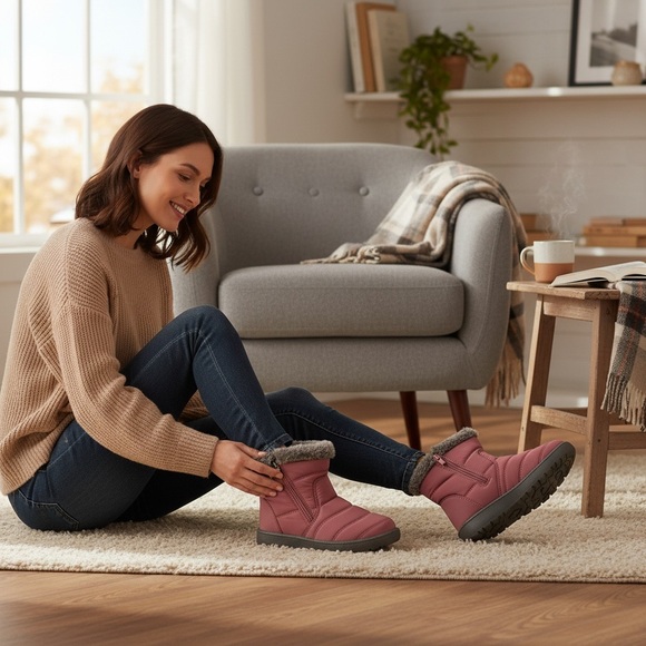 Dream Paris Women's purple or red wine Winter Boots. NWT. fast 🚚📦size 7.5 - Picture 3 of 16